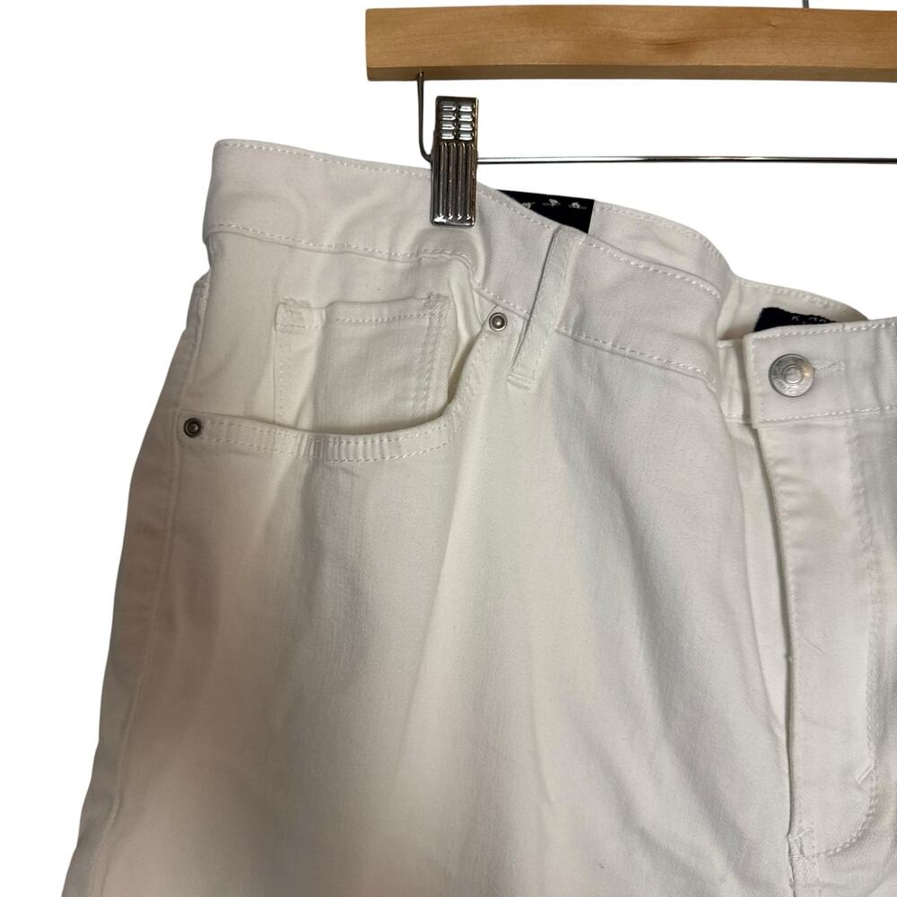 Kaari Blue Curvy Skinny Ankle White Stretch Denim Jeans Plus Size 24W - Picture 4 of 12